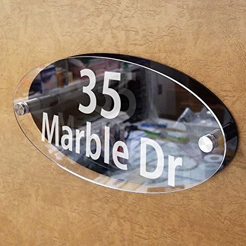 Modem Stylish Address Plaques House Number Company logo plate (Oval)