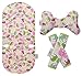 Baby Elephant Ears 3 Piece Stroller Set ~ Seat Liner, Support Pillow & Strap Covers (Pink Elephant)