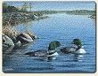 Small Cutting Board ~ Loons on Lake ~ made of tempered glass ~ code 561
