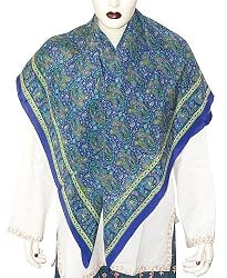 Scarf for Women Hand Painted Print Silk Square 44 x 44 inches (sqsrf052)