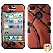 MYBAT IPHONE4AVHPCTUFFIM010NP Premium TUFF Case for iPhone 4 - 1 Pack - Retail Packaging - Basketball/Black