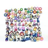 85 Girls Style Princess Peppa Pig Shoe Charms for Croc Shoes & Wristband Bracelet