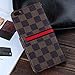 RAYTOP iPhone 6s Case Leather Cover for Apple iPhone 6 4.7 Regular Size Kickstand Brown Leather Checker Plaid Striped Magnetic Hand Strap Wristlet Slim Men Guys Gift Classy Decent Business Style New