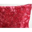 Red Hot Satin Ribbon - Throw Pillow Covers - Silk Pillow Cover with Ivory Satin Ribbon Embroidery