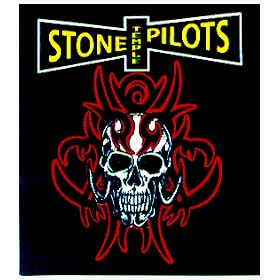 Stone Temple Pilots - Red Tribal Skull Logo on Black - Sticker / Decal