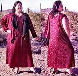GlitteringTankDresswith SwingJacket, Red