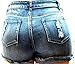Z.N.B Women's Plus Size Destroy Short Stretch Distressed Ripped Blue Denim Jeans