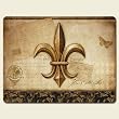 Vintage Lily of the Valley Fleur De Lis Large Cutting Board Tempered Glass Cutting Board
