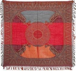 Wool Fabric Winter Scarves in Square 40 x 42 inches (sjmwr039)