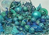 125-Piece Club Pack of Shatterproof Peacock Theme Christmas Ornaments