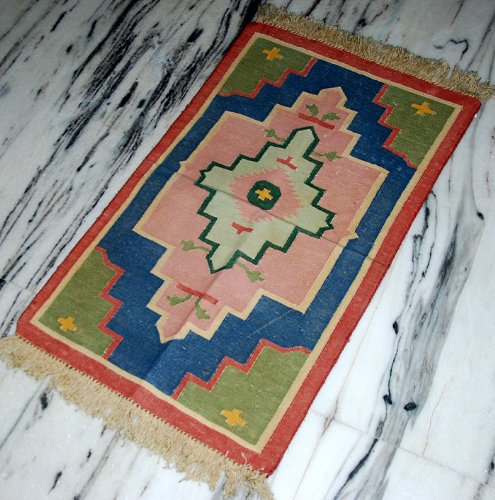 Imagen 3 de Heavy Duty Yoga Contemporáneo algodón Mat Alfombra Alfombra Tamaño 37 x 23 pulgadas