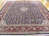 10'0 x 13'0 Navy Blue Persian Hand Knotted Wool Mahal Rug