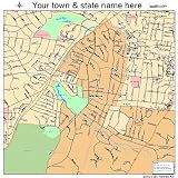 Street & Road Map of Belle Meade, Tennessee TN - Printed poster size wall atlas of your home town