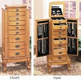 Powell 252 Pine Jewelry Armoire
