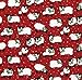 Entertaining with Caspari Festive Flock Continuous Gift Wrapping Paper Roll, 8-Feet, Red