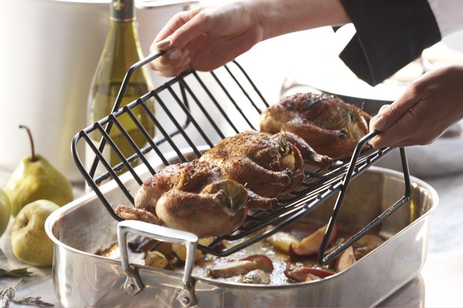 AllClad 501631 Stainless Steel Large Roti Combo with Rack