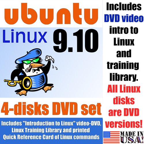 Ubuntu 9.10, 4-disks DVD Set, Includes 