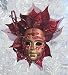 Pack Of 4 Red Jewel & Sequin Masquerade Mask Christmas Ornaments