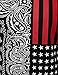 URBANCREWS Mens Hipster Hip Hop Paisley USA Flag T-Shirt Black Large
