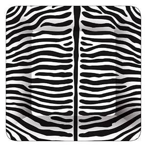 Ceramic Square 6" Appetizer Plate, Zebra