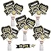 Boao Retirement Party Decoration Set Golden Retirement Party Centerpiece Sticks Glitter Table Toppers for Happy Retirement Party Supplies, 24 Pack