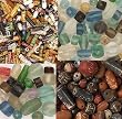 Beads - "All Recycled", Terra Cotta, Bone and Recycled Glass Combo Pack - 52+ Piece Assortment