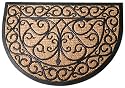 Esschert Design Rubber Doormat with Cocos - Half Round 29.5" x 17.75"