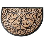 Esschert Design Rubber Doormat with Cocos - Half Round 29.5