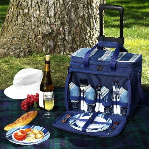 Aegean Picnic Cooler for Four with Wheels