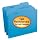 Smead 1/3-Cut File Folders, Heavy Duty Reinforced Tab, Letter Size, Blue, 100 Per Box (12034)