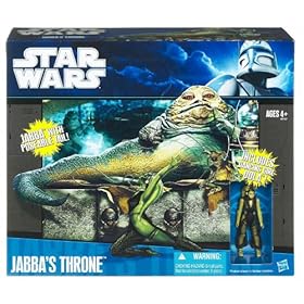  Star Wars 2010 Clone Wars Exclusive Deluxe Figure Battle Pack Jabbas Throne with Oola