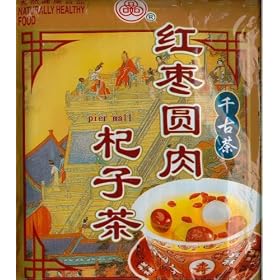 Natural Jujube Red Date, Longan Dragon Eye and Goji Instant Herbal Tea - 20 Packets (7.1 Oz)