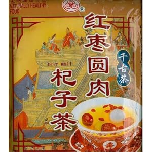 Natural Jujube Red Date, Longan Dragon Eye and Goji Instant Herbal Tea - 20 Packets (14.3 Oz)