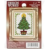 Tobin Christmas Tree Ornament Counted Cross Stitch Kit, 2-Inch x 3-Inch