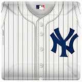 Lets Party By Amscan New York Yankees Baseball Square Banquet Dinner Plates