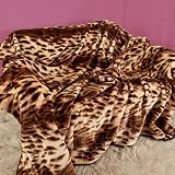 Luxury Soft Plush Lion Print MINK Throw, EXTRA Large (200cm x 240cm- Suitable for King Size Bed or 2/3 Seater Sofa) by Viceroybedding