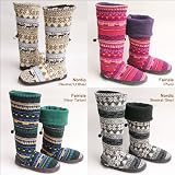 オシャレで可愛い長靴・靴下タイプのルームシューズ　MUKLUKS（ムクルクス）Knit Toggle Boot