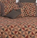 Tea Dyed Pinwheel Handmade Cotton Quilt King