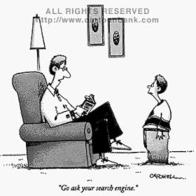 Go ask your search engine. New Yorker Cartoon by John Caldwell
