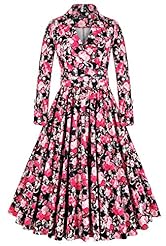 Floral Print Vintage Cotton/Rayon/Spandex Bridesmaid Dress/Prom Dress/Party Dress 