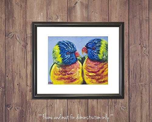 Lorikeet Bird Art Print from Original Oil Paiting by Heather Ann Orlando
