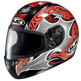 HJC CS-R1 Paradox MC-1 Full Face Motorcycle Helmet Black/Red/Silver L
