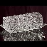 CRYSTAL BUTTER DISH WITH KNIFE - BRANDON CRYSTAL COVERED BUTTER DISH WITH KNIFE - butter... by Godinger