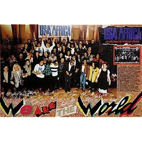 Michael Jackson Poster - Authentic Vintage Retro USA for Africa / We are The World Poster - Appox 24 by 36 inches