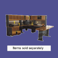 Light Oak and Sage 60" Hutch Light Oak/ Sage by Bush