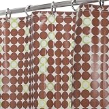 InterDesign Koko EVA Shower Curtain, Brown/Green