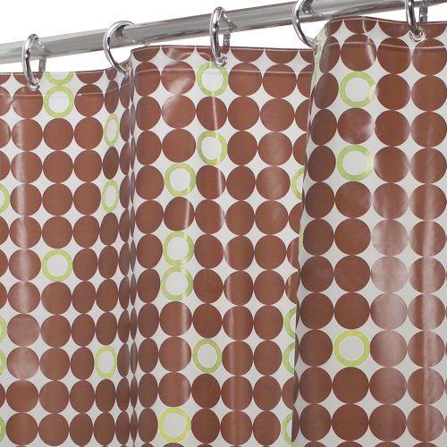 InterDesign Koko EVA Shower Curtain Brown/Green