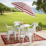 Brylane Home Set of 4 Resin Stacking Armchairs (WHITE,0)