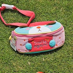 [Smile Puppy] Embroidered Applique Kids Fanny Waist Pack / Travel Lumbar Pack (7.1*3.1*2.8)