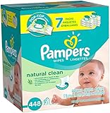 Pampers Natural Clean Wipes Pop-Top Packs - 448 CT
